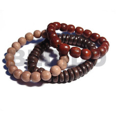 beach bum series  elastic hardwood beads  8mm round rosewood