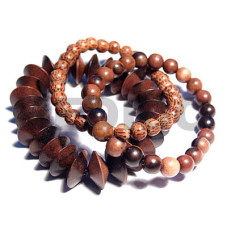 beach bum series  elastic hardwood beads  8mm round palmwood