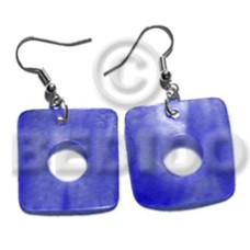 dangling 35mm square hammershell  blue