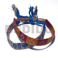 ajustable threaded flat macrame pair  with design