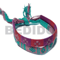ajustable threaded flat macrame pair  with design