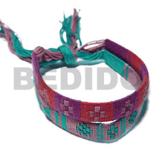 ajustable threaded flat macrame pair  with design
