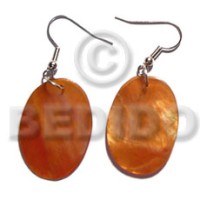 dangling 35mmx30mm oval orange hammershell
