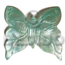 aqua blue butterfly hammershell 50mm