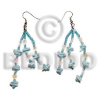 dangling white rose with multicolored sequins 
