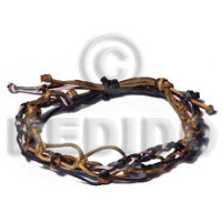 wax cord intertwined macrame duo