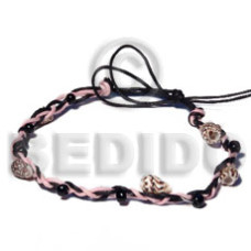 nassa tiger in wax cord macrame