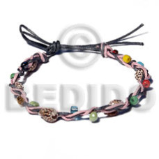 nassa tiger in wax cord macrame