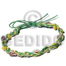 nassa tiger in wax cord macrame