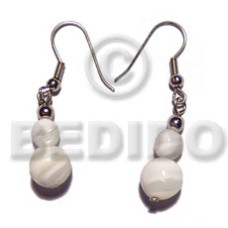 dangling graduated troca beads  female