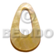 mother of pearl shell (MOP) 35mm teardrop with center hole