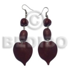 dangling natural white wood heart in