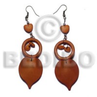 dangling natural white wood heart in