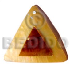 triangle 50mm mother of pearl shell (MOP) with skin