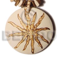 50mm round coco pendant with star burning