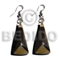 dangling 38mmx15mm laminated multi sided blacklip mother of pearl shell (MOP) combination with