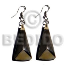 dangling 38mmx15mm laminated multi sided blacklip mother of pearl shell (MOP) combination with