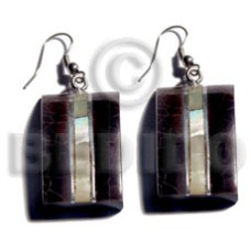 dangling 33mmx20mm laminated blacktab mother of pearl shell (MOP) cracking combination with