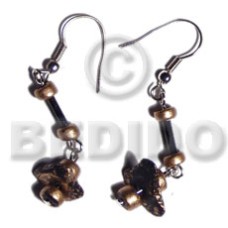 dangling single row black coco chips Pokalet in