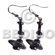 dangling single row black coco chips Pokalet in