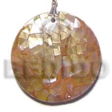 round brown lip cracking with resin backing