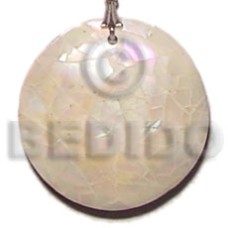 round green shell cracking with resin backing