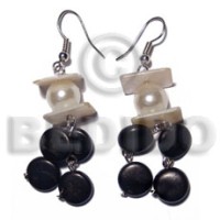 dangling 10mm black coco sidedrill with pearl