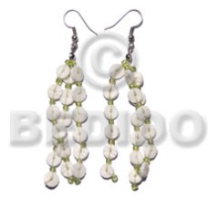 dangling 3 rows white clam
