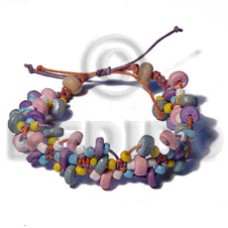 7 8mm coco pklt pastel and glassbead in orange purple macrame wa