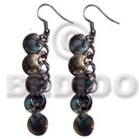 dangling 5 pcs. 10mm round paua shells