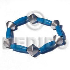 elastic double cone natural wood in silver with football natural wood in