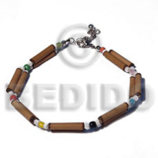 bamboo with burning tips and glass beads combination
