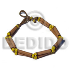 bamboo with burning tips and glass beads combination in adjustable wax c