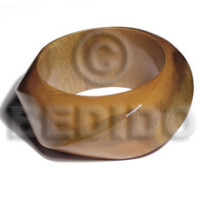 twisted natural woodchunky bangle  mustard tone  grained,sanded,s