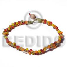 glass beads in macrame