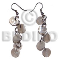 dangling 5 pcs.10mm round naturalhammershell