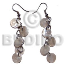 dangling 5 pcs.10mm round naturalhammershell