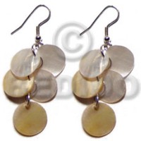 dangling 5 pcs..round 12mm mother of pearl shell (MOP)