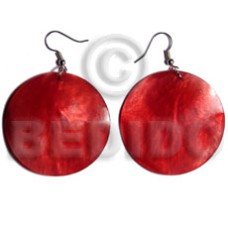 dangling 30mm fushia pink red hammershell