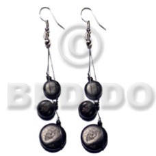 dangling 10mm and 15mm black coco sidedrill
