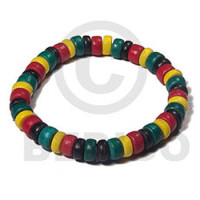 rasta elastic bracelet  4 5mm coco pokalet