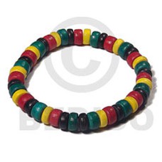 rasta elastic bracelet  4 5mm coco pokalet