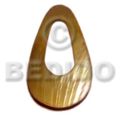 35mm brownlip teardrop ring