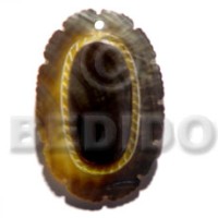 oval grooved blacklip with skin 40mm