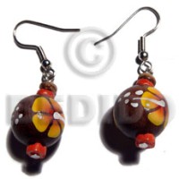 dangling 15mm robles round wood beads with
