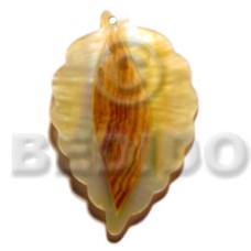 leaf mother of pearl shell (MOP) with skin 45mmx35mm