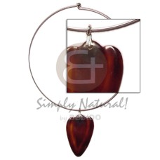 nickel free silver hoop ring with black lip
