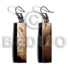 dangling 40mmx10mm brownlip tiger bar with 5mm