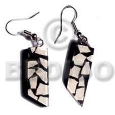dangling 28mmx10mm eggshell bar with 5mm black