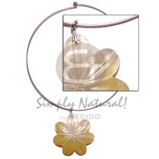 nickel free silver hoop ring with 6 petal